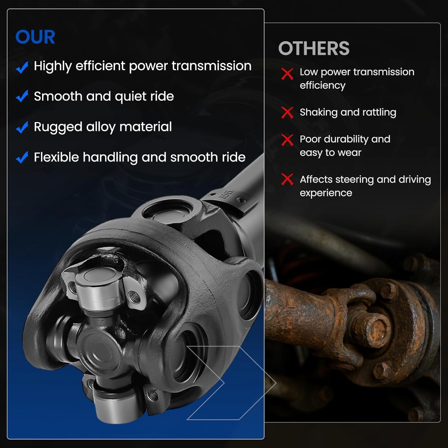 936-085 Rear Drive Shaft Assembly - Compatible with 1997-2006 Jeep Wrangler -...