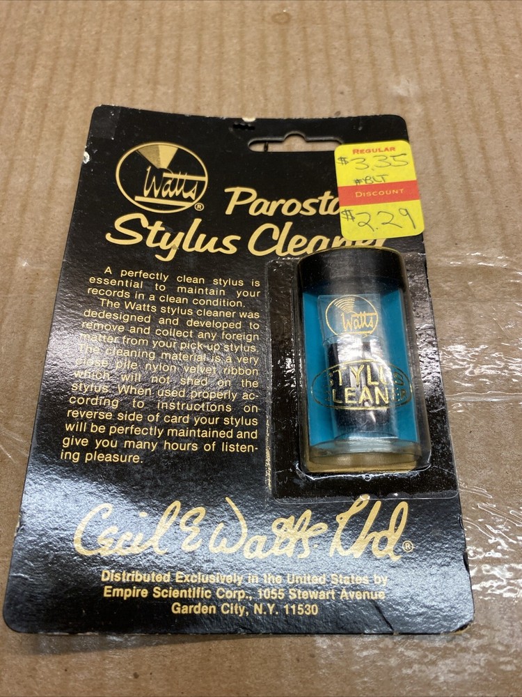 CECIL E. WATTS NOS Stylus Cleaner original storage box Attached Price Sticker