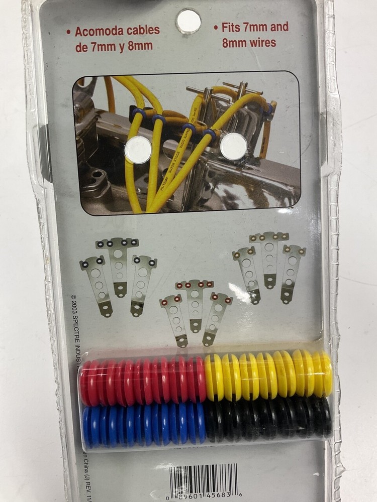 Spectre Performance 45683 Spark Plug Wire Holders Loom W/ Colored Grommets 2PACK