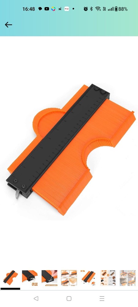 Contour Gauge Duplicator with Lock, Precisely Copies Irregular and Awkward...
