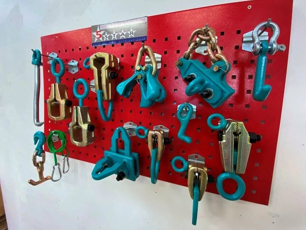 SET#39 - 14 PIECE HEAVY DUTY AUTO BODY FRAME MACHINE PULLING TOOLS AND CLAMPS