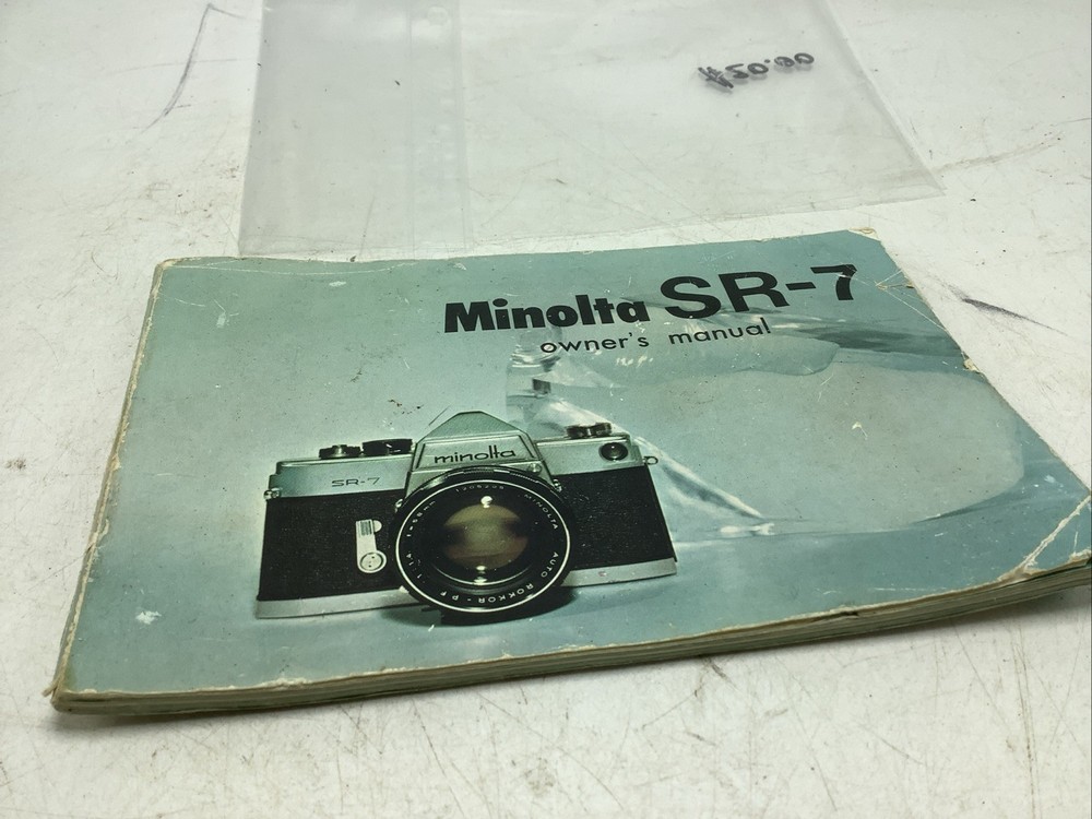 Minolta SR-7 Camera Owner's Manual