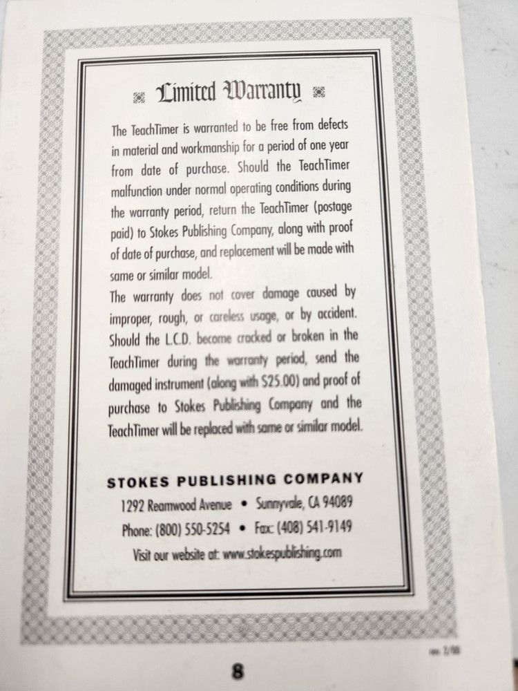 LOT OF 2 TeachTimer Electronic Timer With Case & Lanyard