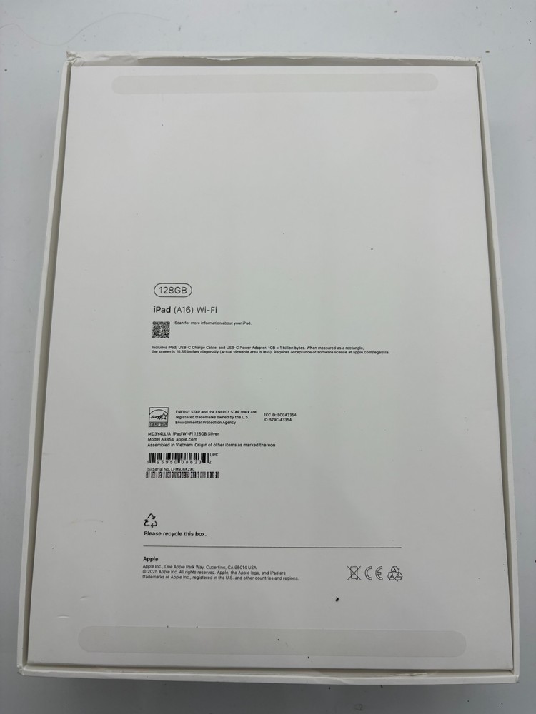 Apple iPad 10th Generation A16 EMPTY BOX with Manuals
