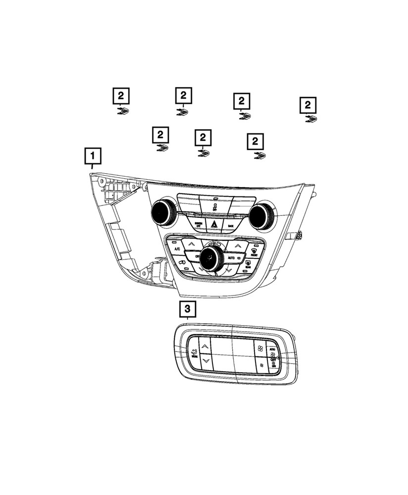 Genuine Mopar Vehicle Feature Controls Center Stack 7AS341X8AD