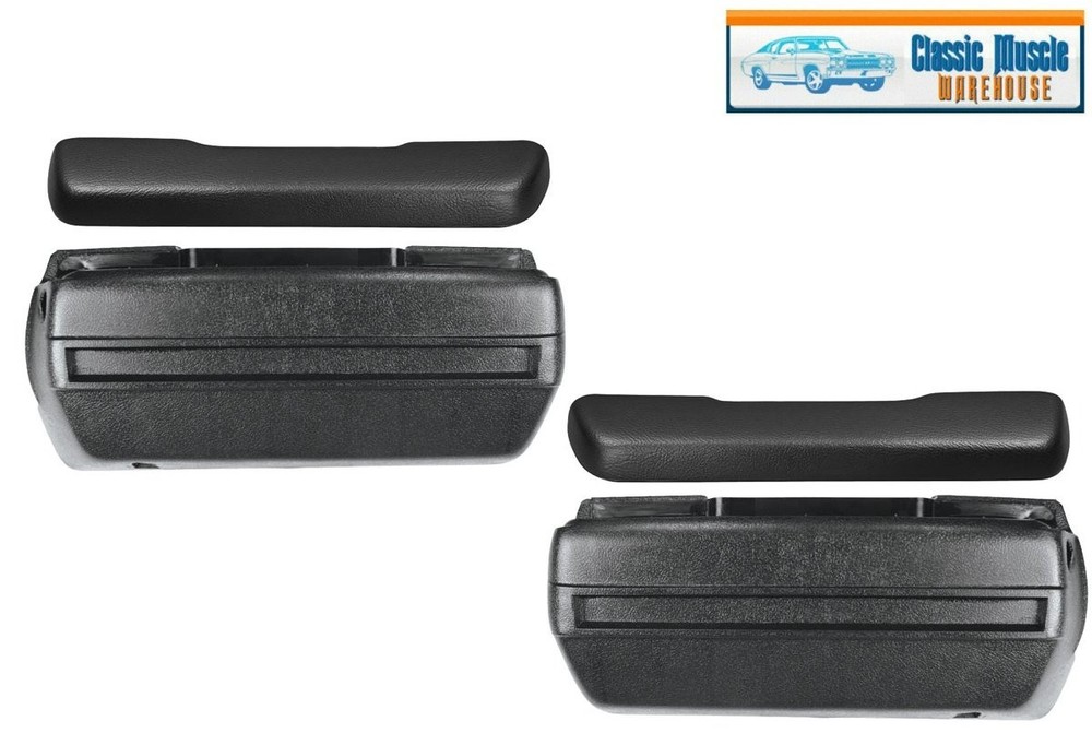 1968 - 1972  Chevy & Oldsmobile; Front Arm Rest Base & Pads - Black