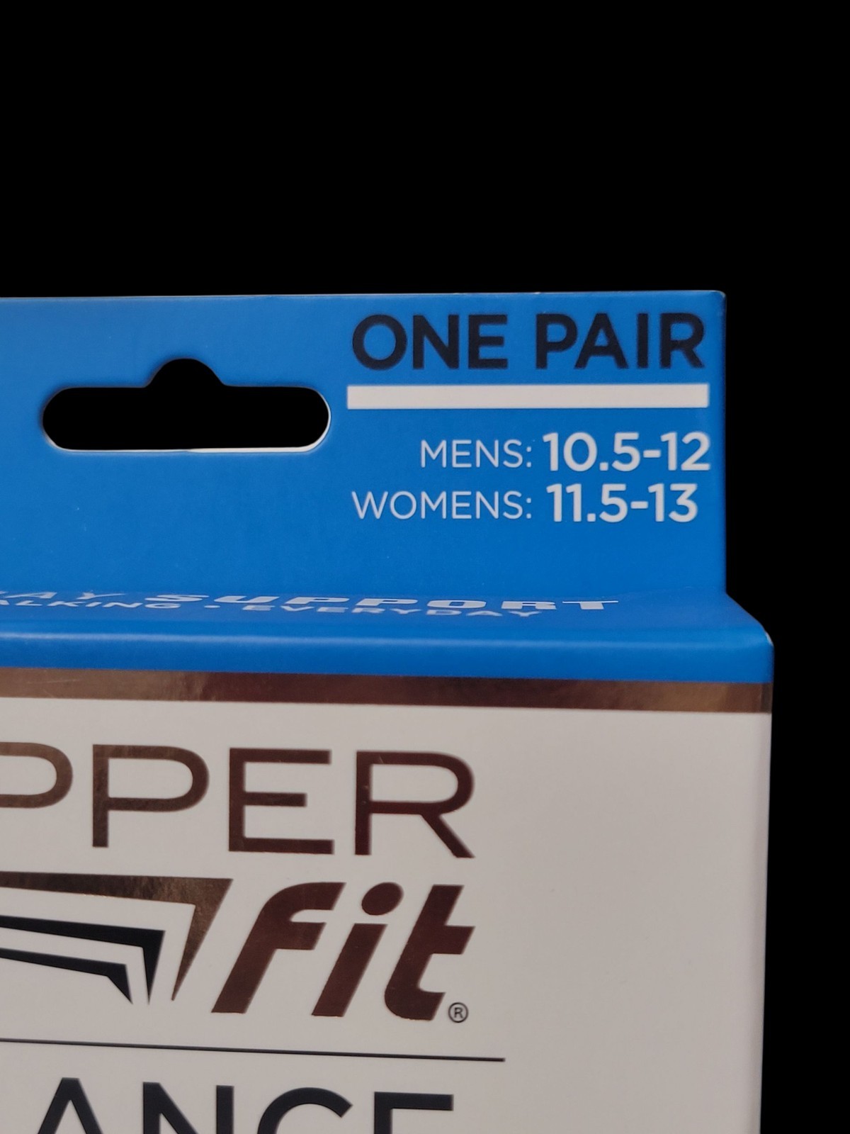 Copper Fit Balance Copper Infused Orthotic Insole, Men's Size 10.5-12, 1 Pair
