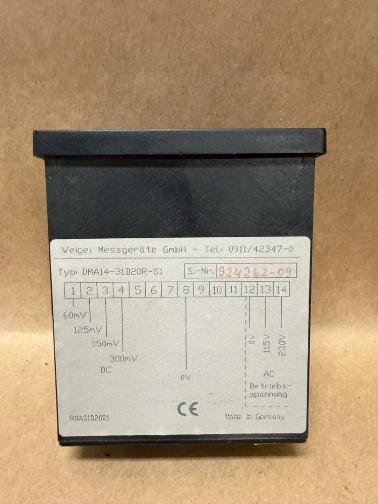 Weigel Messgerate DMA14-31D20R-S1 Measuring Device