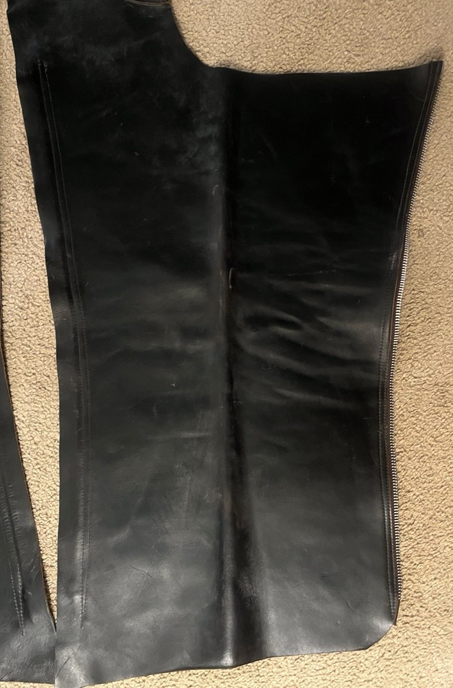 Black Leather Chaps unmarked See Description For Size