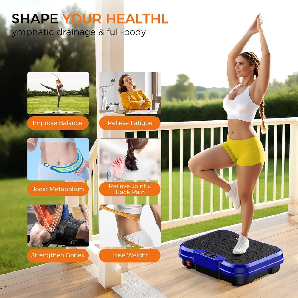 Vibration Plate Exercise Machine,Vibrating Platform for Lymphatic Drainage with