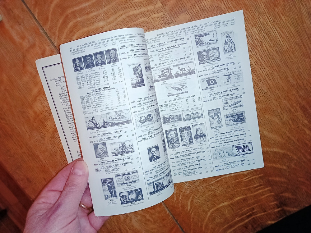 1961 H.E. Harris US Stamp Catalog First Edition Booklet