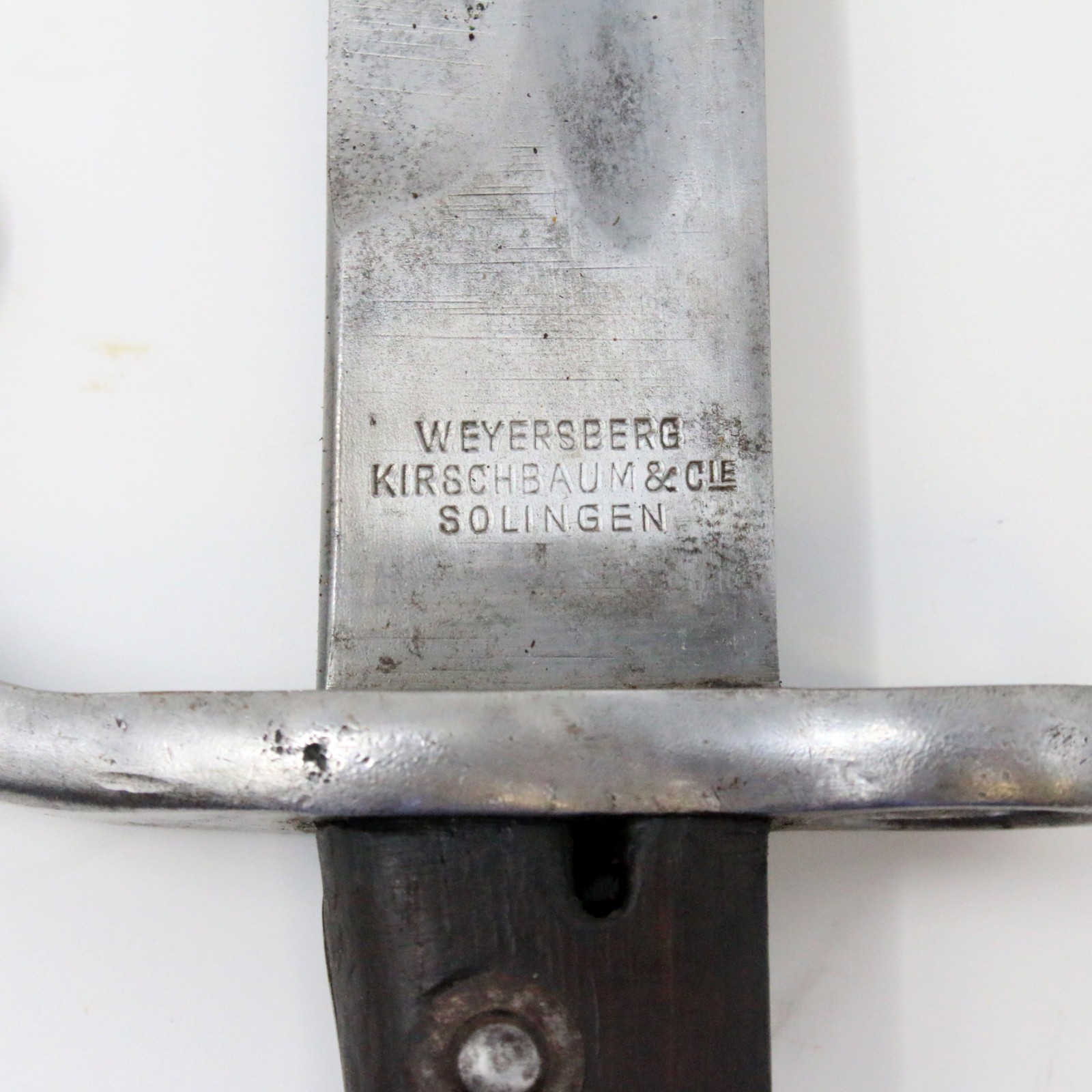 Argentine M1909 Mauser Bayonet Hooked WKC Solingen Leather Scabbard w/Fittings D