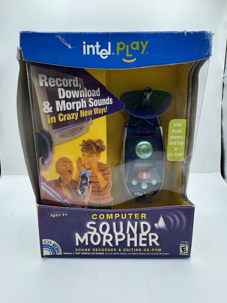 Intel Play Computer Sound Morpher - Record, Morph,Edit Sounds CD-ROM NEW