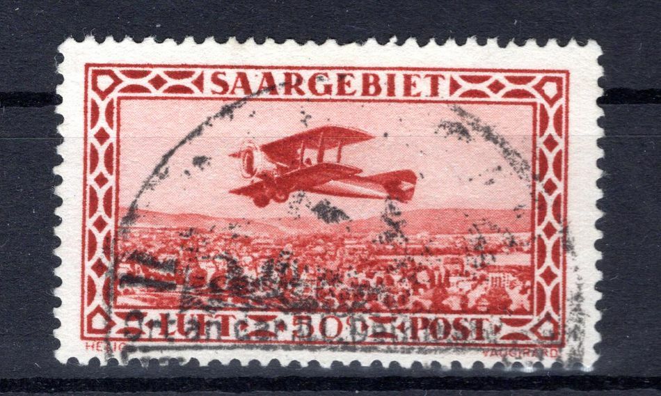 Saar 126IX Variety Postmarked (K6853