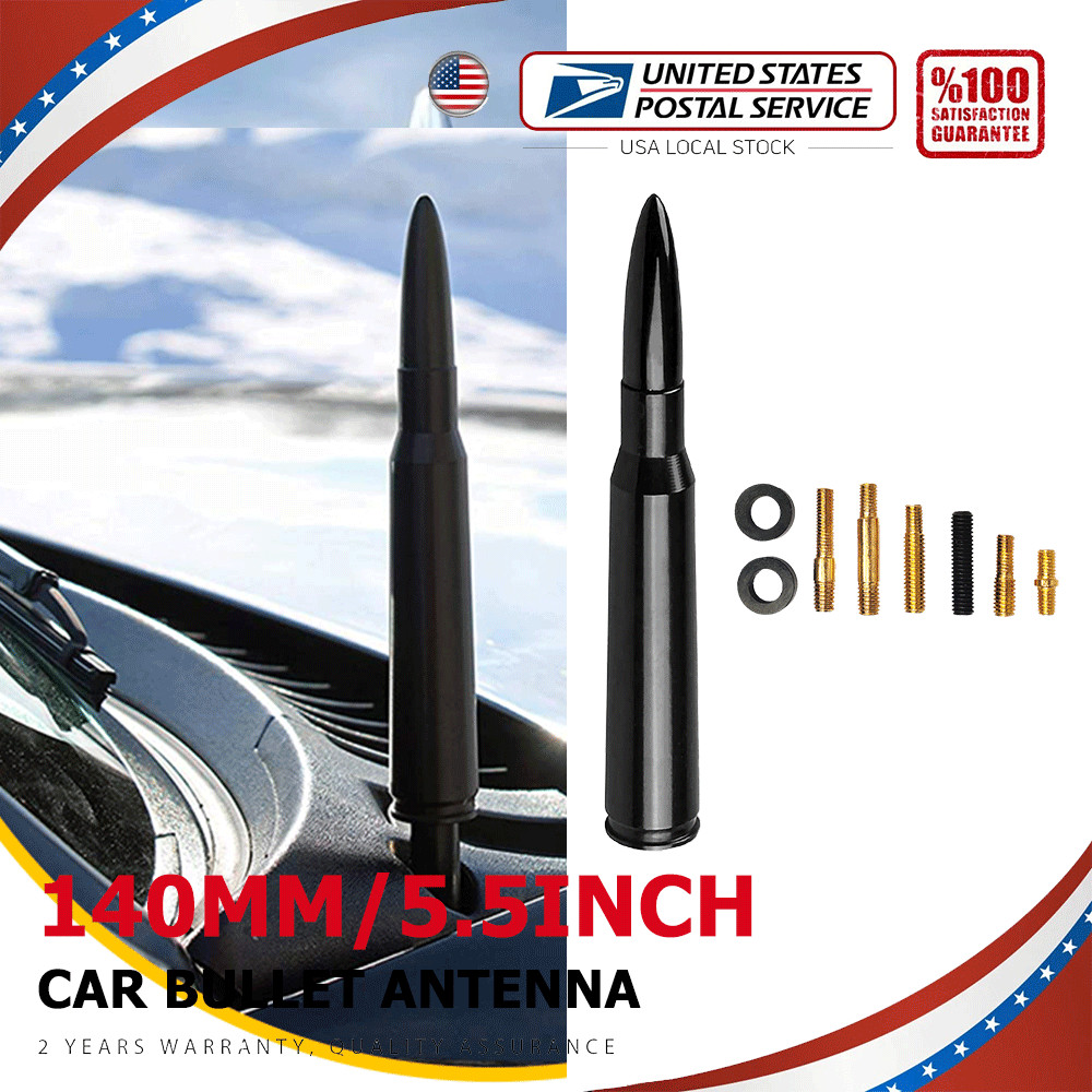 1X BLACK BULLET ANTENNA 50 CAL for CHEVROLET SILVERADO 1500/2500/3500/GMC SIERRA