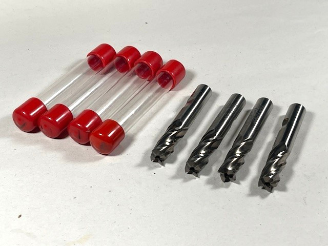 3/8" 4 flute end mill cobalt, USA 4pc set