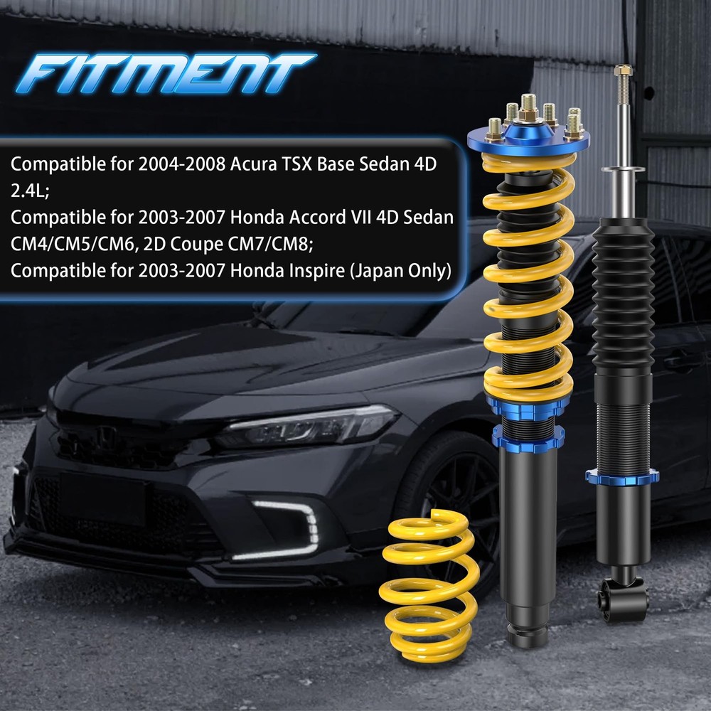 Height Adjustable Coilover Lowering Kit Compatible for 2003-2007 Honda Accord...