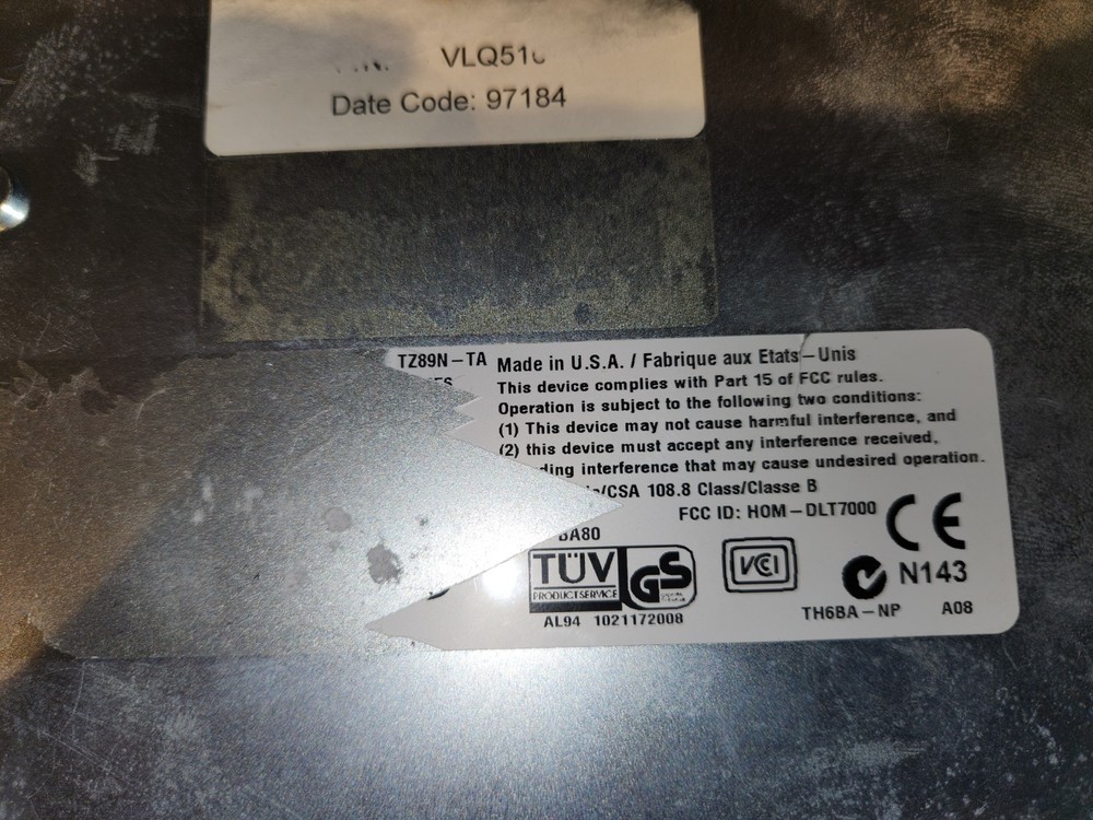 DS-TZ89N-TA DEC DLT7000 SCSI External Tabletop Tape Drive Module