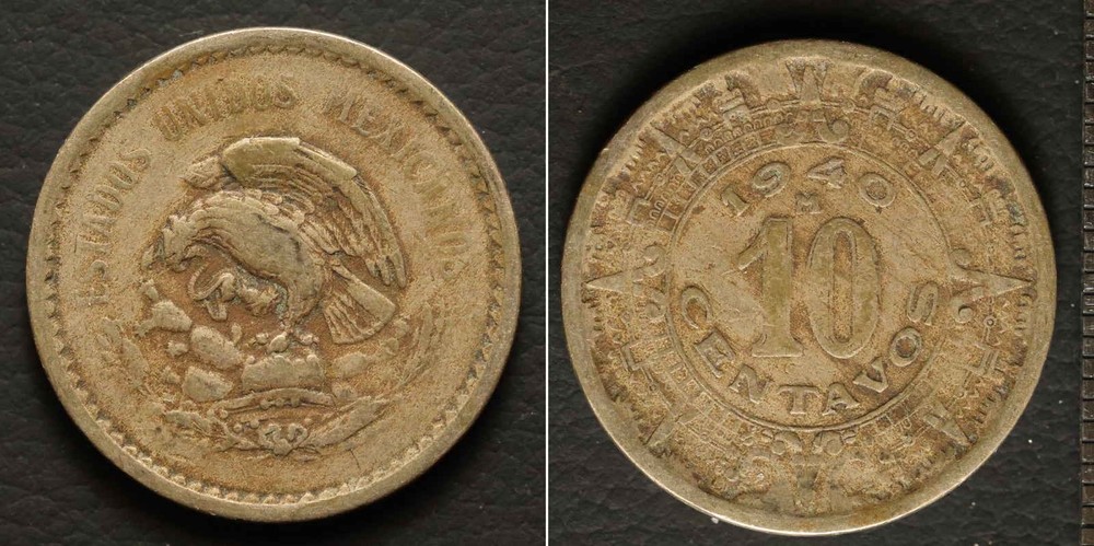 *Mexico Coin, 10 Centavos 1940 [E13315]8a8
