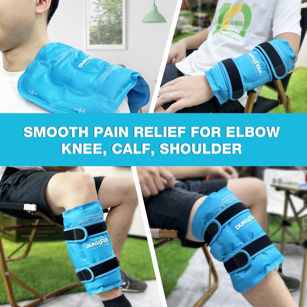 Elbow Ice Pack Wrap,Large Reusable Gel Pack with Elbow Support Hot Cold Therapy