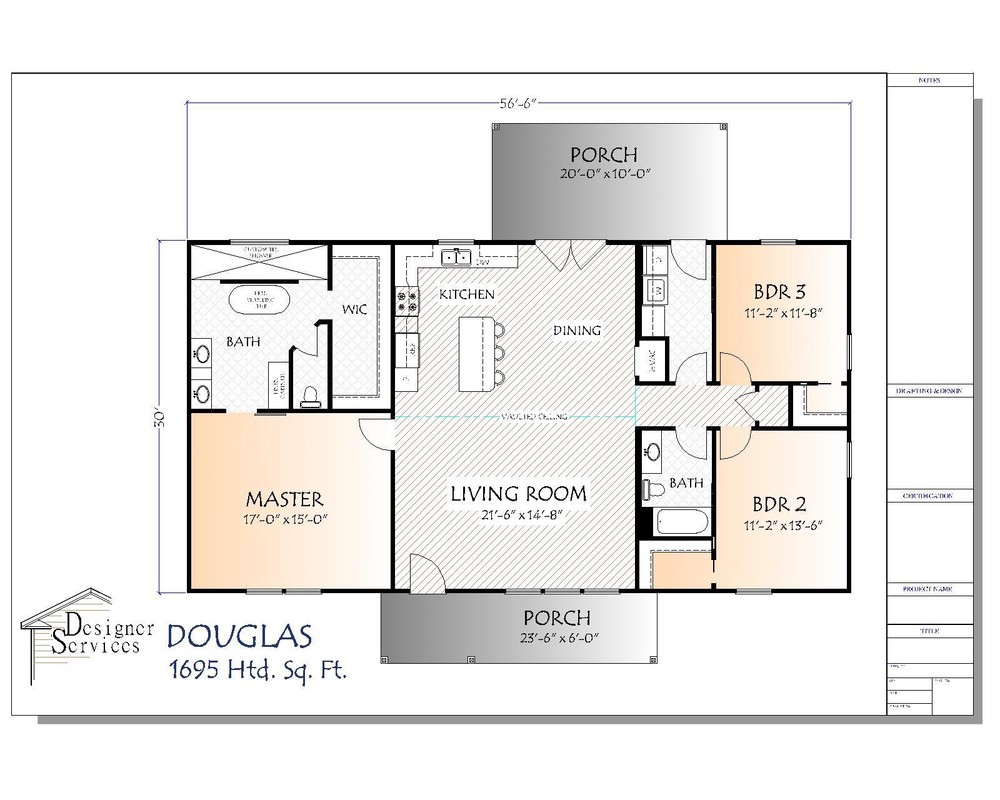 Douglas House Plan 1695 Heated Square Feet