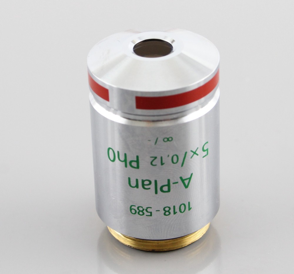 Zeiss A-Plan 5x 0.12 Ph0 Phase Contrast 1018-589 Microscope Objective