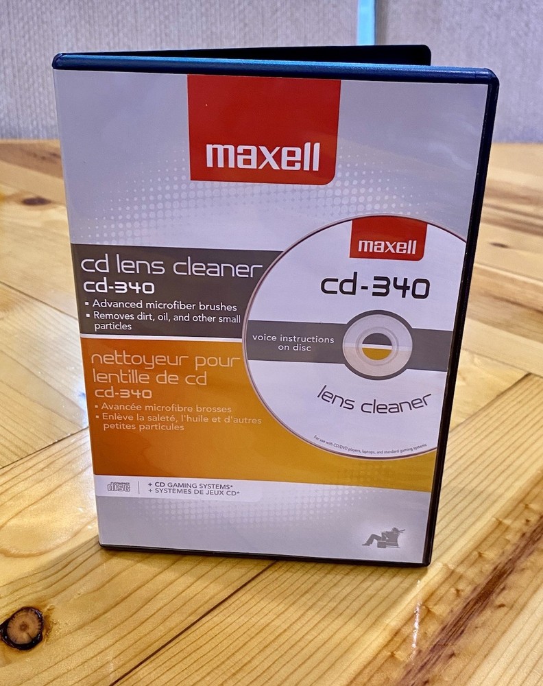 Maxell CD Lens Cleaner CD-340 CD Player Laptops CD Game Systems
