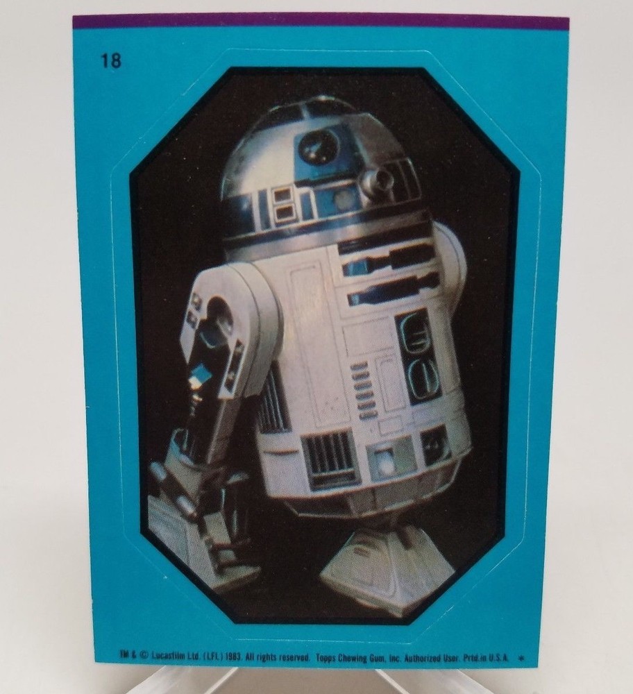 1983 ROTJ Star Wars Sticker #18 R2D2 Blue