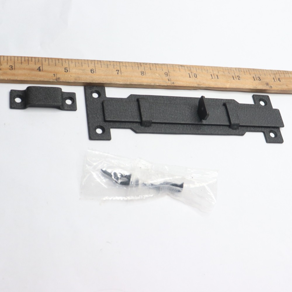 Slate Modern Slide Bolt with Rust Defender Grey 8"