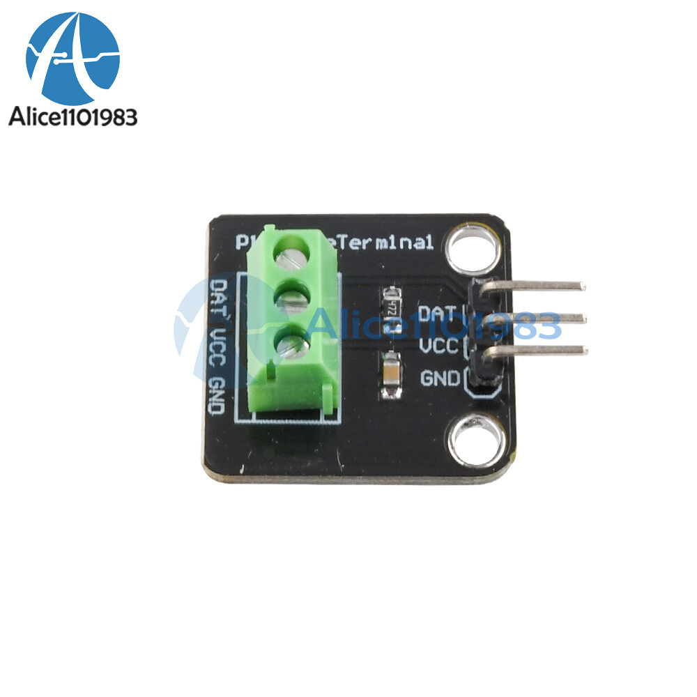 10PCS DS18B20 Temperature Sensor Probe Waterproof Plugable Terminal Adapter