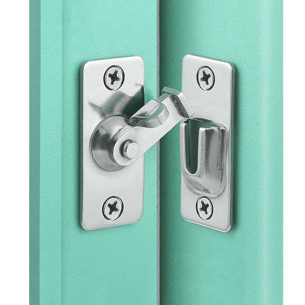 MINI Size 90 Degree Door Latch Sliding Screen Barn Mini, Silver