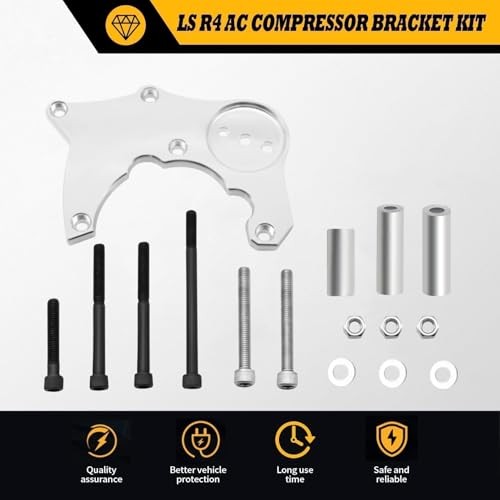 LS R4 AC Compressor Bracket Kit Compatible with LS LQ LS2 LS3 LS6 1999-2013