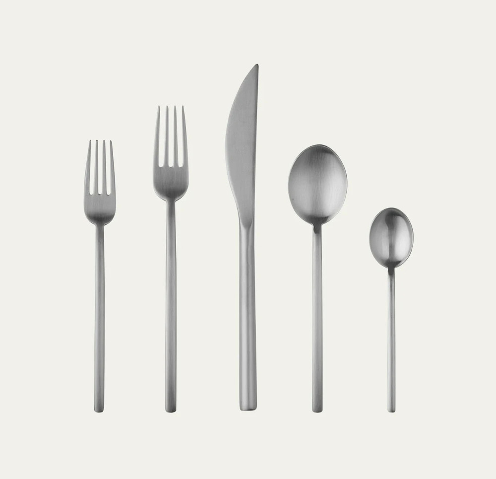 Mepra "Due Ice" 5-Piece Flatware Place Setting Utensils Set