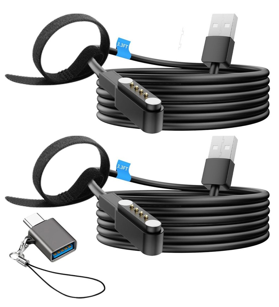 2 Pack Charger Cable Compatible with PLAUD Note 3.3FT 4 Pin Replacement...