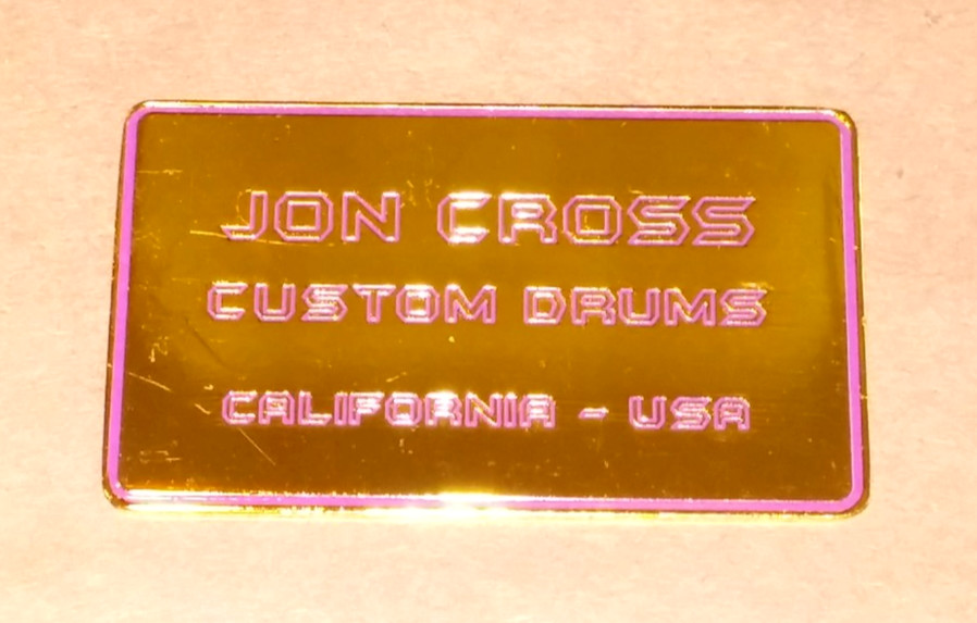 Jon Cross Custom Drum Badge (494)
