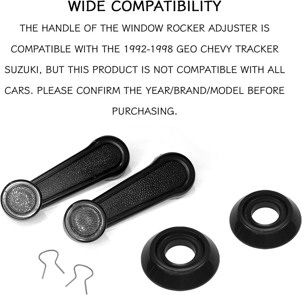 2-Pack Window Crank, Window Crank Handle Replacement Compatible with 1992-1998 G