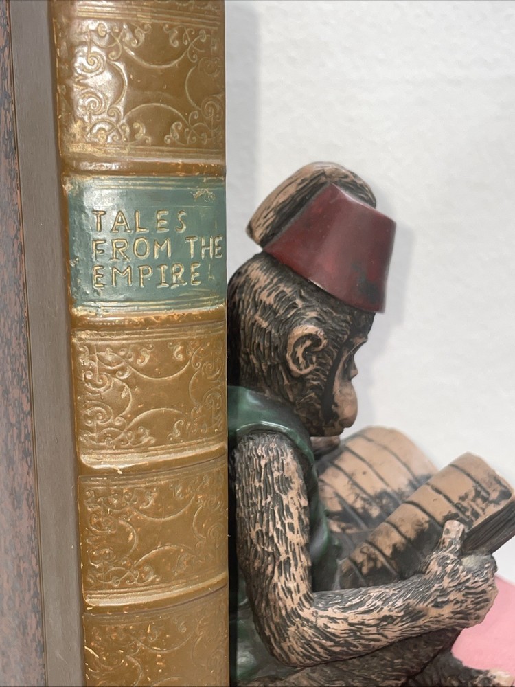 Vintage Monkey In A Fez Hat Bookend