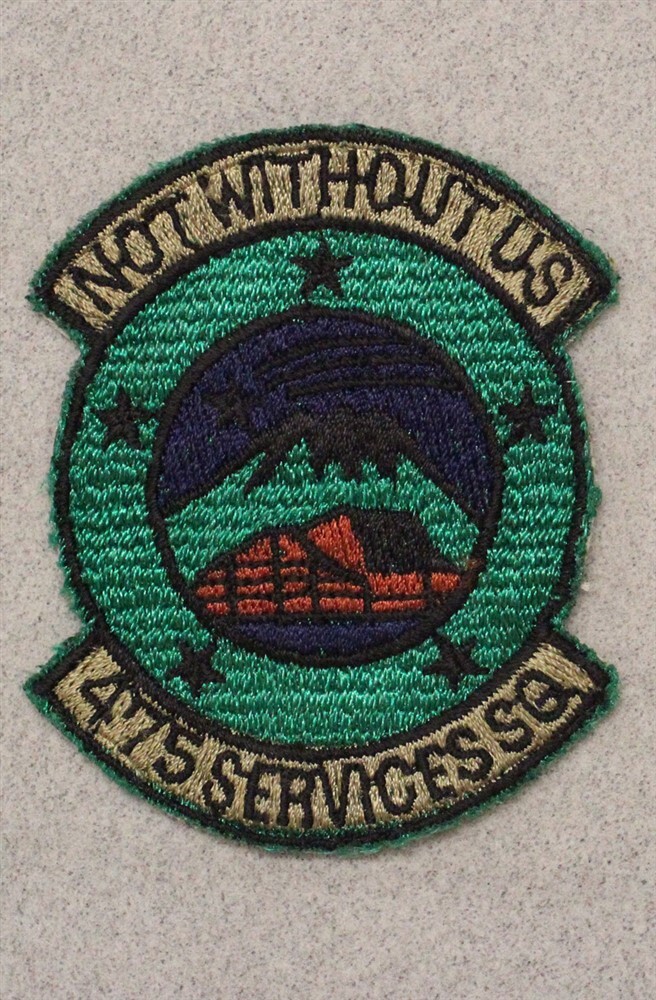 USAF Air Force Patch: 475th Services Squadron - subdued 3942