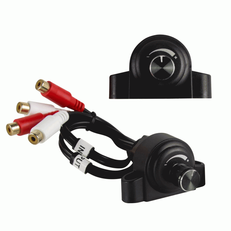 InstallBay IBR70 Remote Flush Mount Level Control Knob Stereo RCA - Polybag Pack