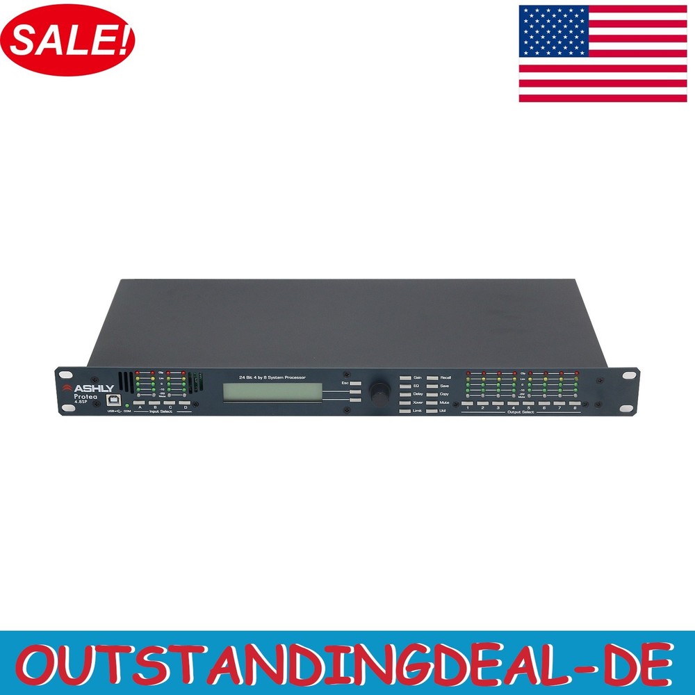 4.8SP Digital DSP Audio Processor 4 Input 8 Output Professional Sound System USA
