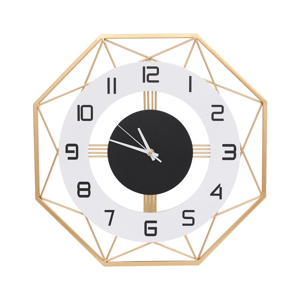 Decorative Wall Clock for Home- Noiseless Sweep Movement, High-Temp Baking Paint
