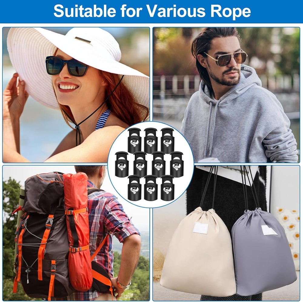 MiniRed 12PCS 57" Drawstring Cord Replacement w/Threaders