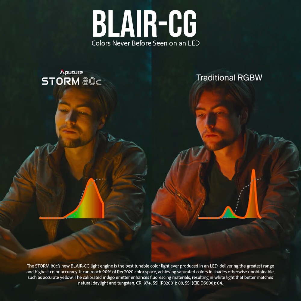 Aputure STORM 80c Black Point Source Fixture and Omnidirectional Softbox Bundle