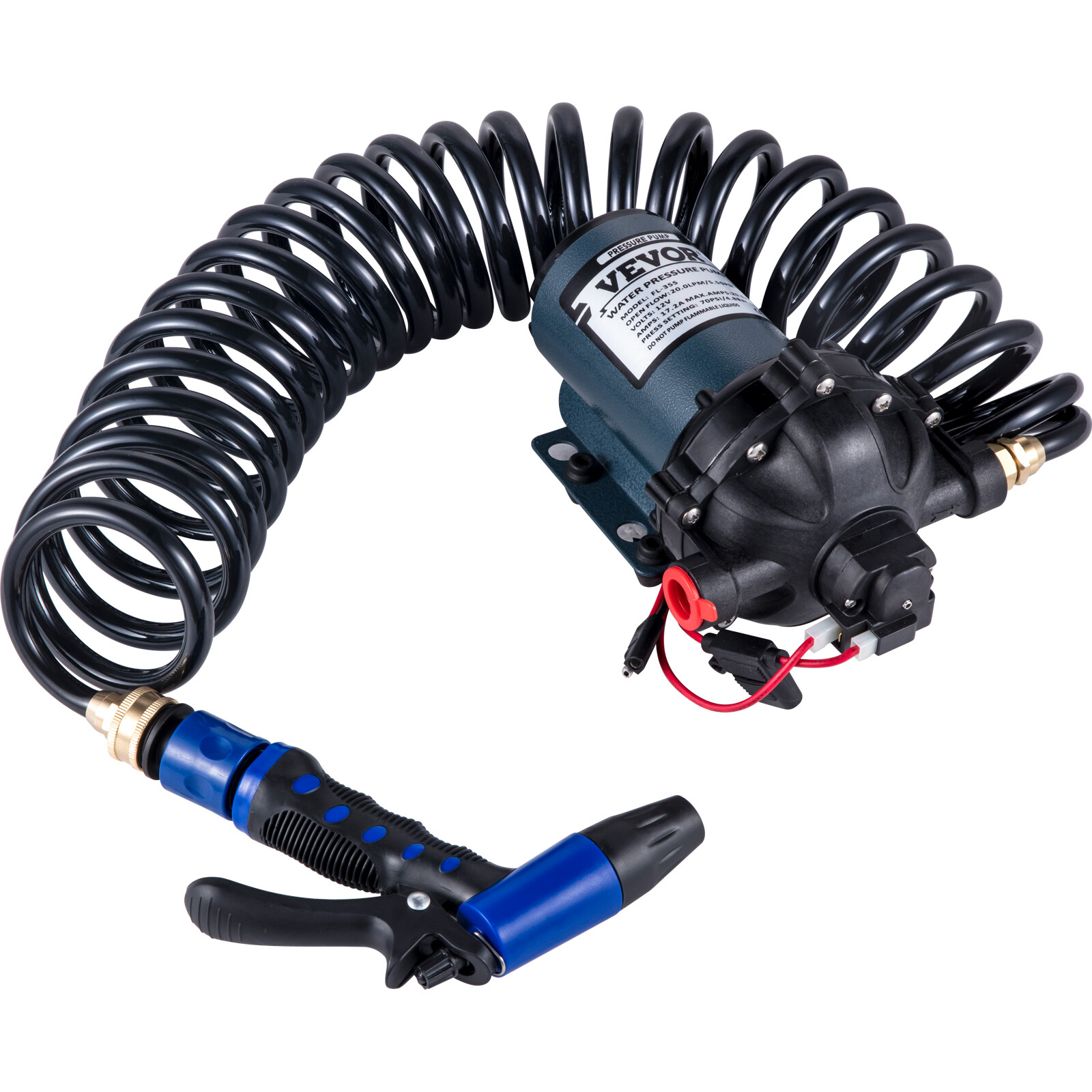 VEVOR Washdown Pump 5.5 GPM Deck Wash Pump Kit 12 V 70 PSI Boat Marine Yacht