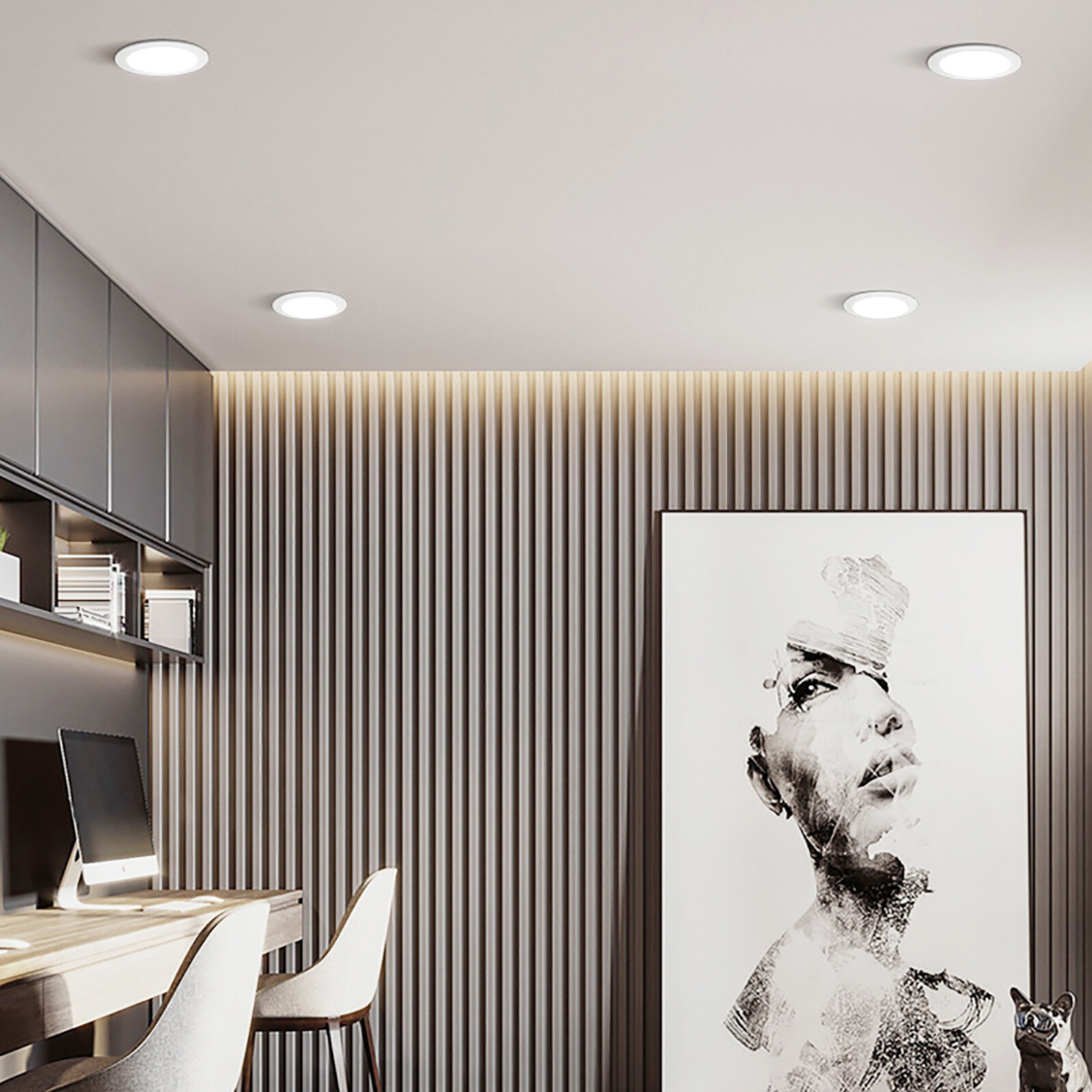 6 Pack / 12 Pack 6 Inch LED Recessed Light with 3CCT - Canless Ultra Thin Wafer