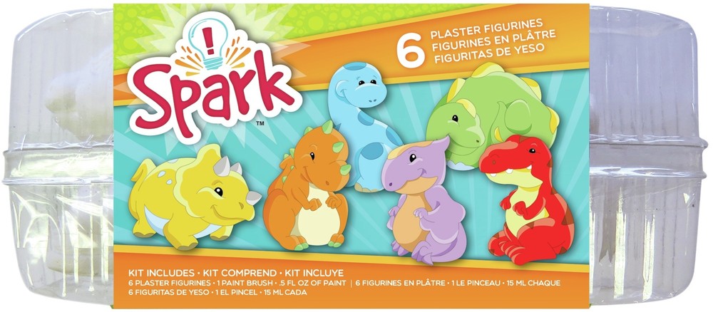 Colorbok Spark Plaster Value Pack-Dinosaur