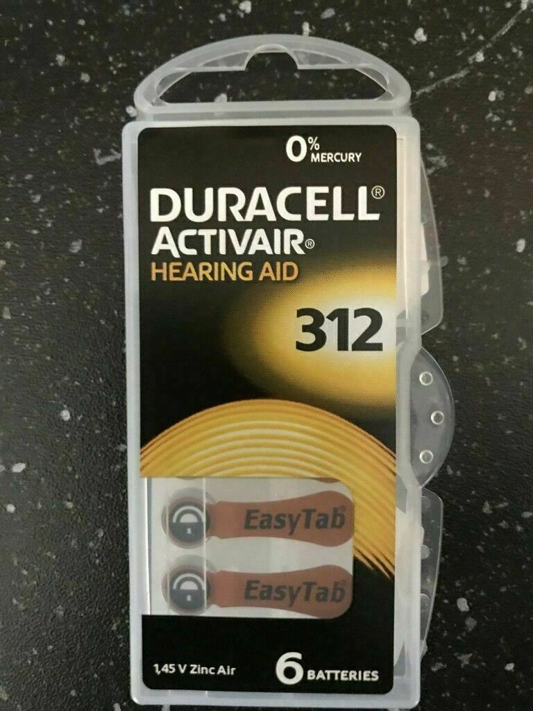 Duracell Hearing Aid Batteries Size 312 - Fast shipping- Fresh Exp-2028