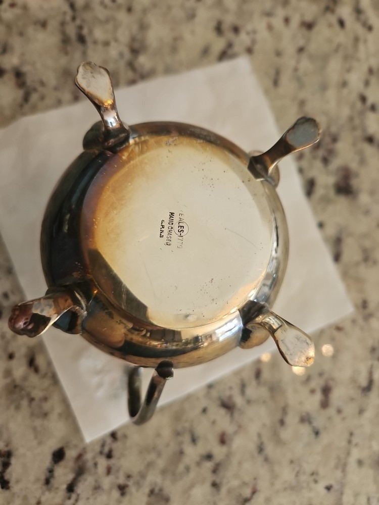 Antique Decorative Silver Pitcher with Handle 4in Tall x 3in Wide Nice Patina