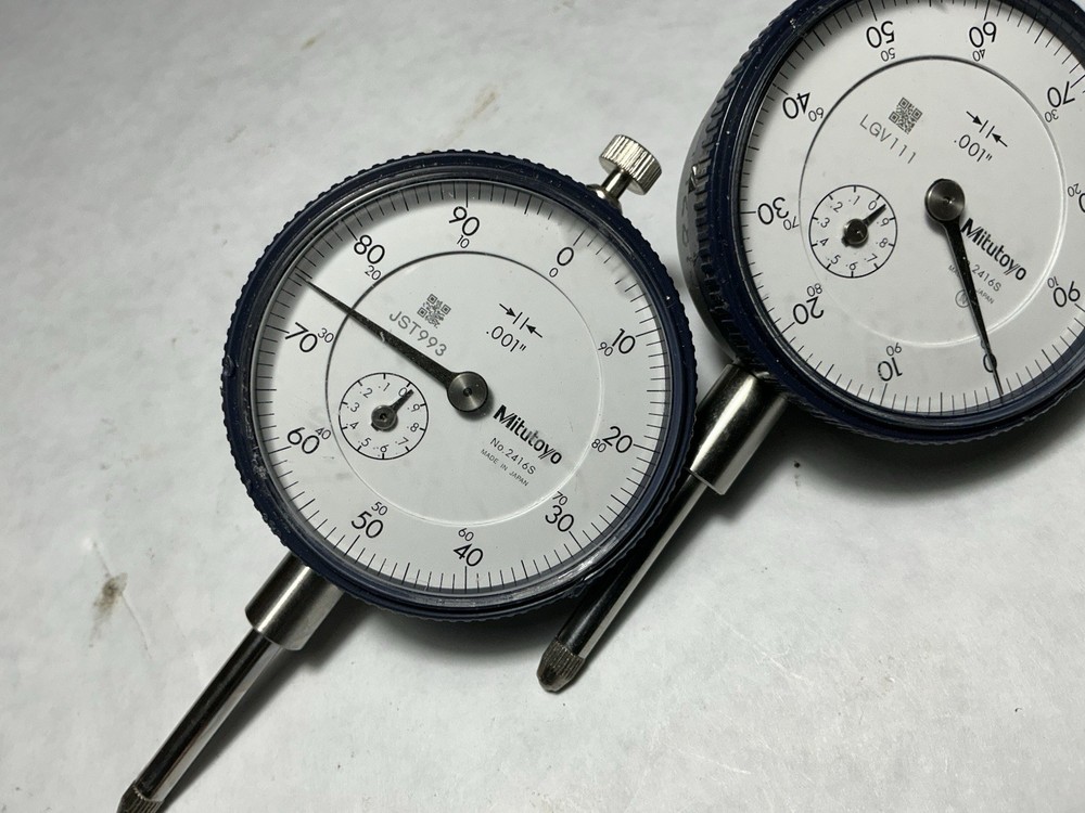 (2) Mitutoyo No. 2416S Dial Indicator