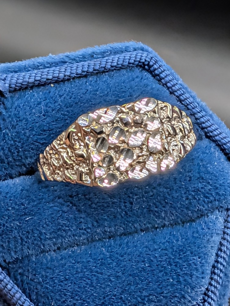 925 Silver Nugget Ring. Size 7